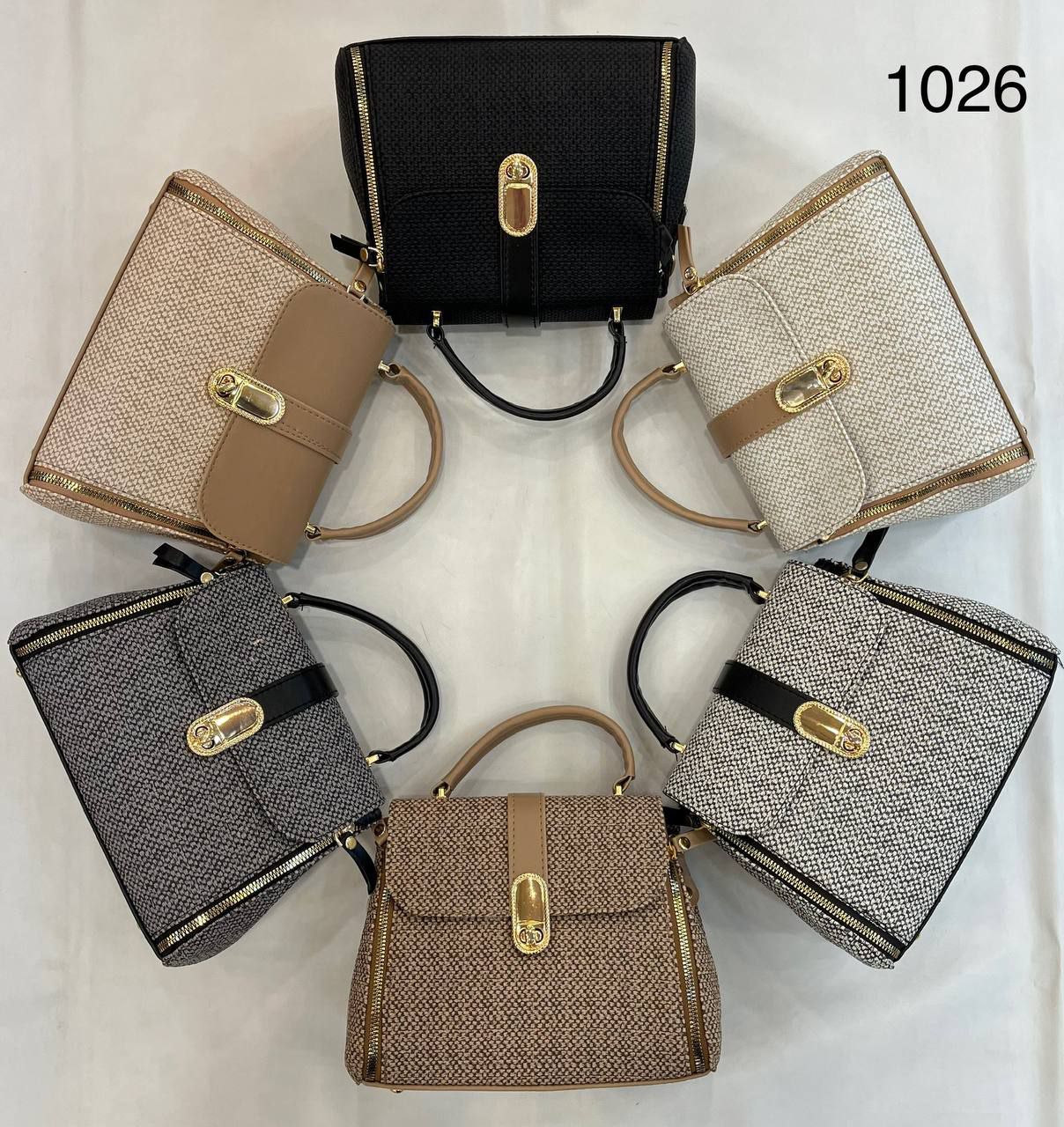 کیف زنانه کنفی بغل زیپ دار